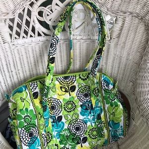 Vera Bradley Lime Up Weekend Duffle EUC